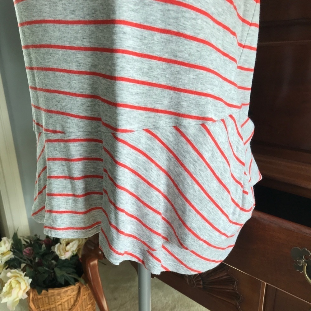 CAbi Tangerine Stripe Ruffle Sleeveless Top Size S - Picture 14 of 15